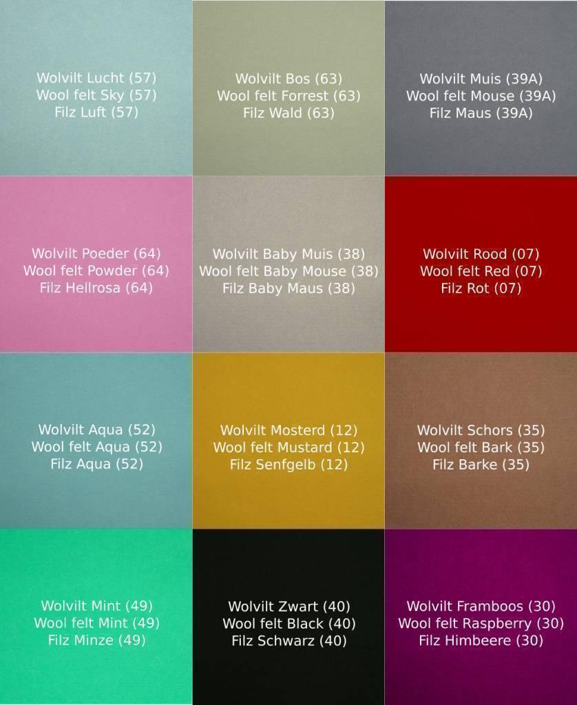 Wobbel Original transparent lackiert Filz aqua Wobbel Original transparent lackiert Filz aqua