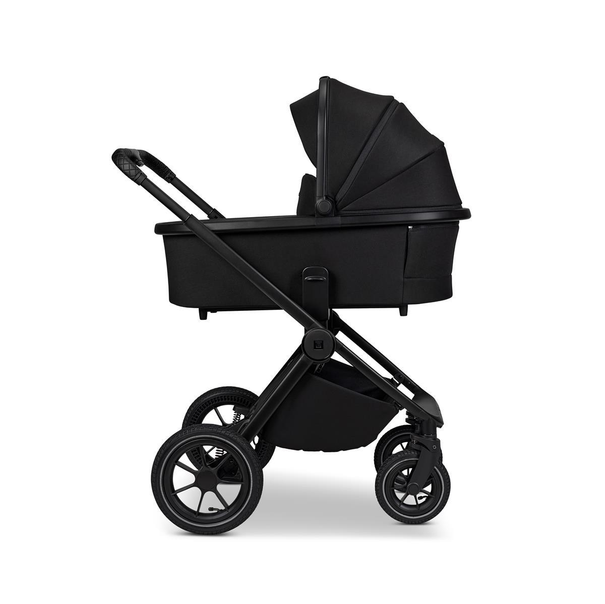 Moon PIÙ Kinderwagen SET onyx / chrome