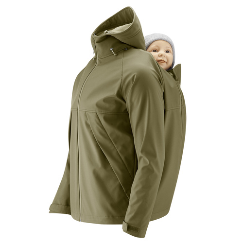 mamalila Softshell-Tragejacke für Männer Allrounder khaki S
