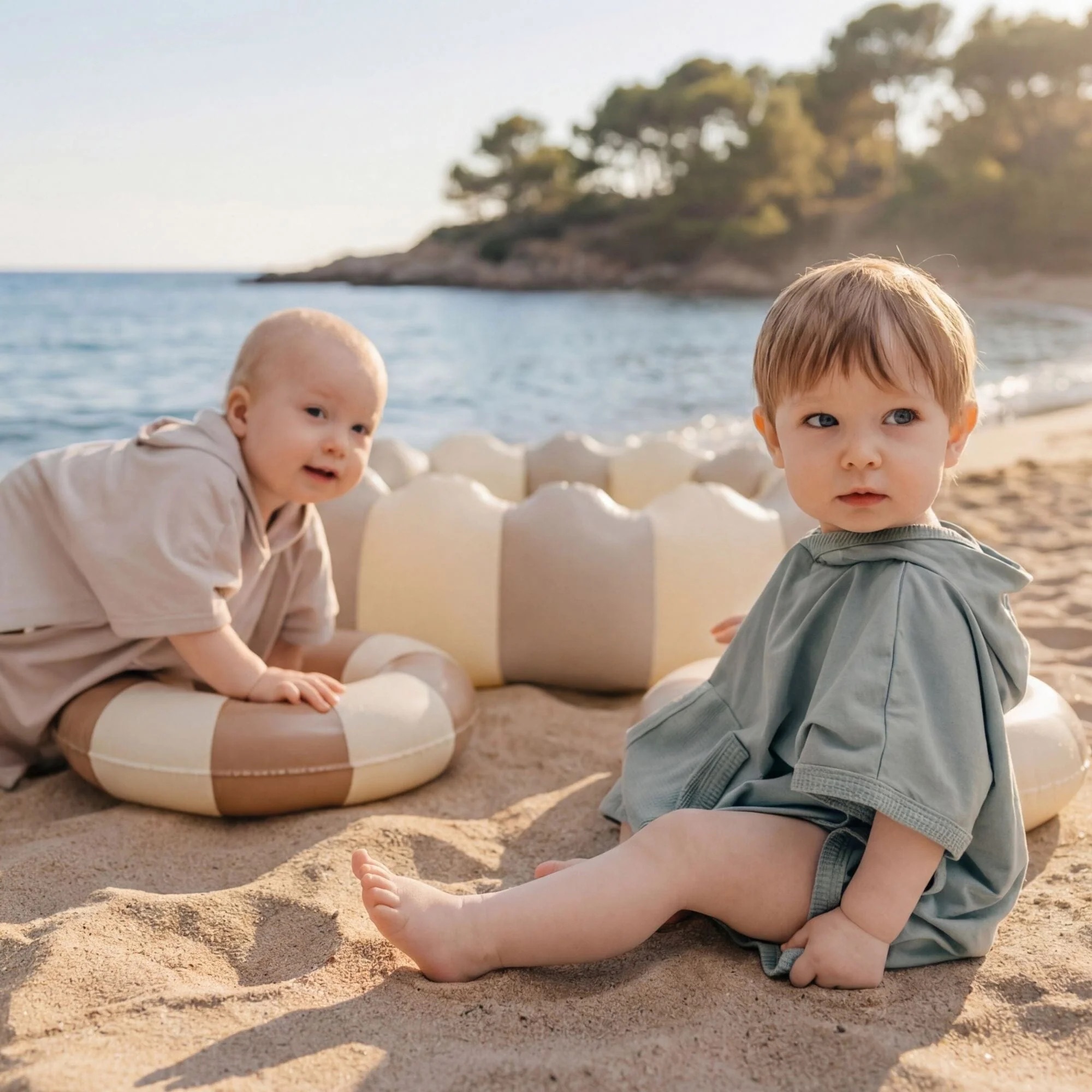 Emma & Noah UV Poncho 1-3 Jahre Essential Beige Emma & Noah UV Poncho 1-3 Jahre Essential Beige