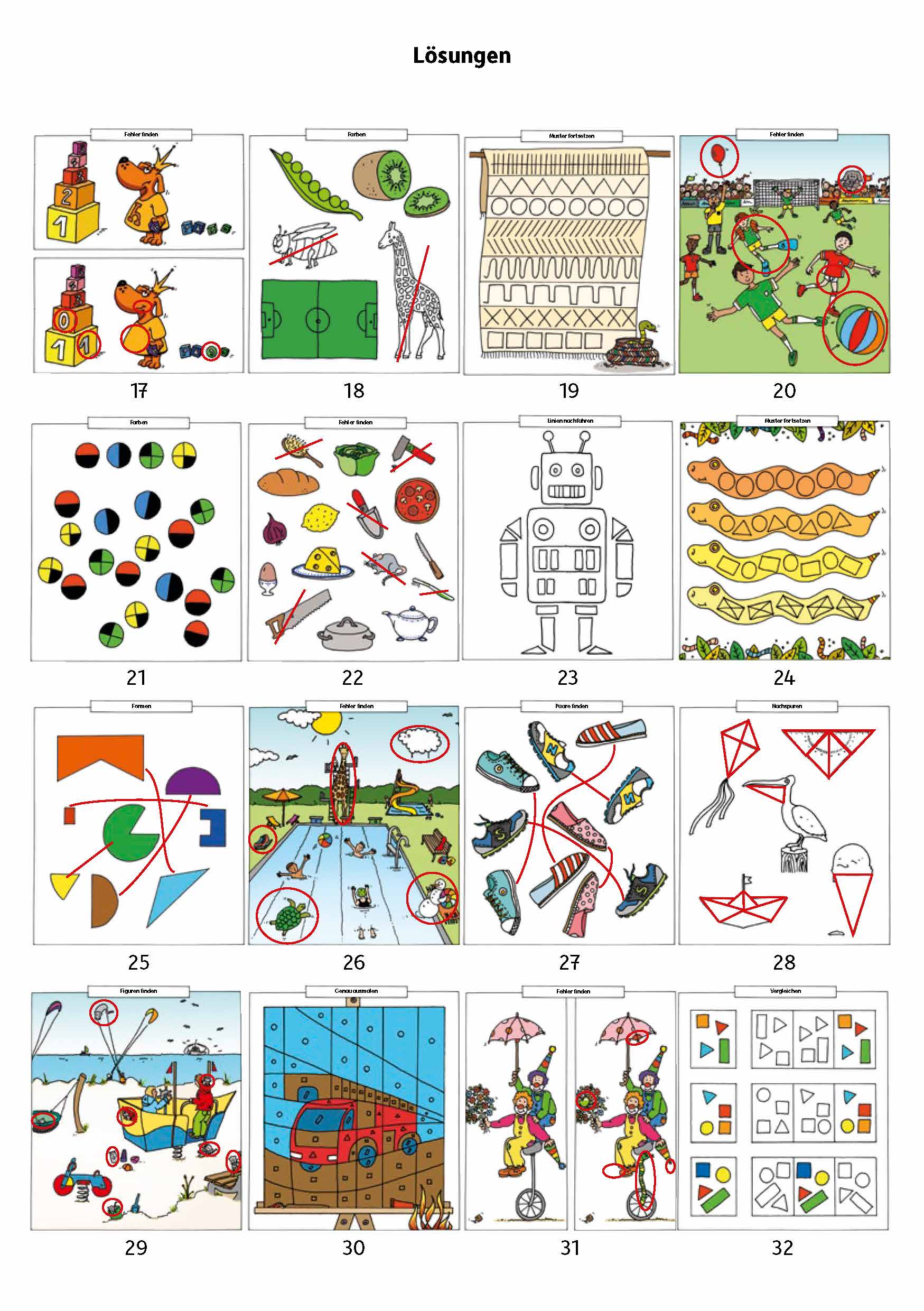Hauschkaverlag Kindergartenblockab 4 Jahre Formen, Farben, Fehler finden