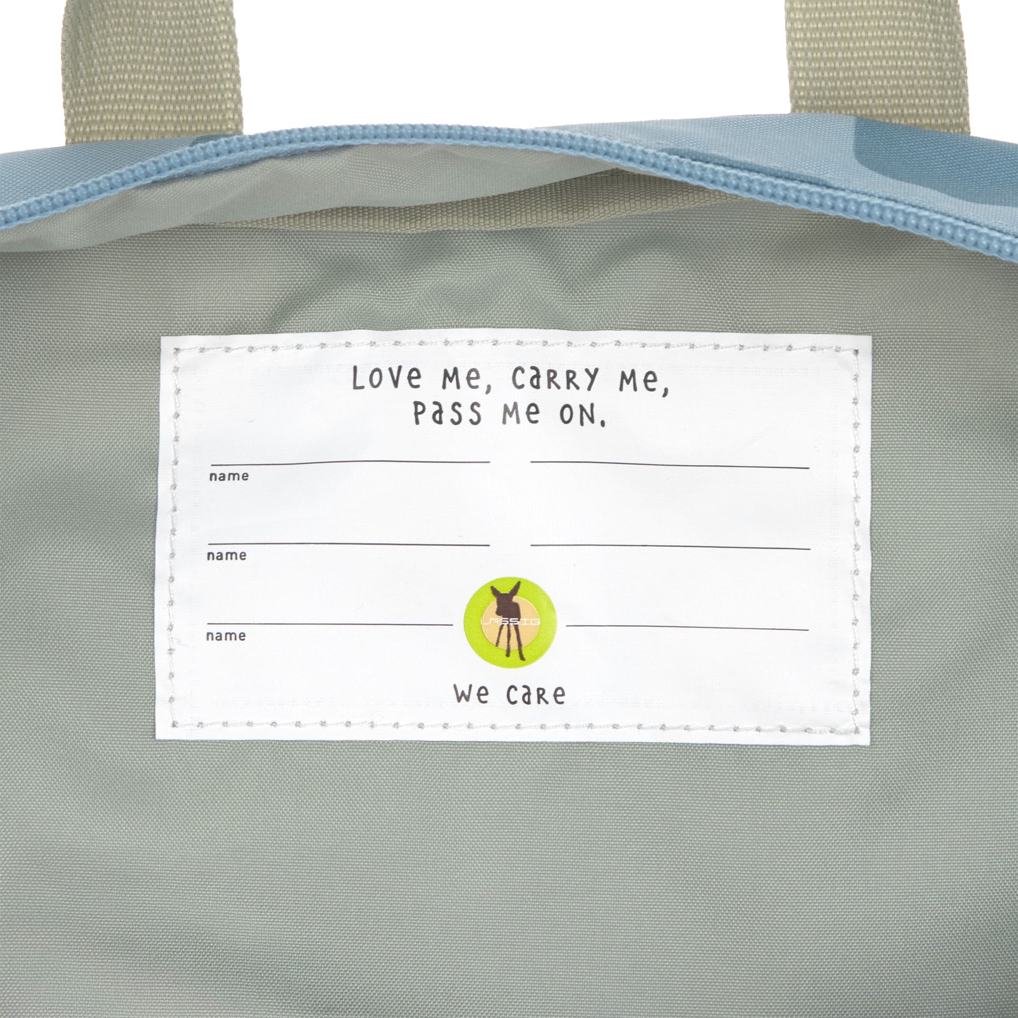 Lässig Kinderrucksack Square aus der Pattern Party Blau