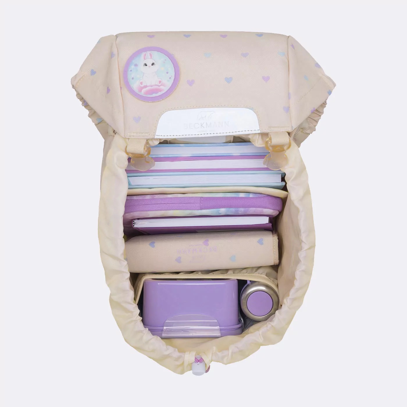 Beckmann Schulrucksack-Set Active Air FLX 6-teilig Yellow Heart