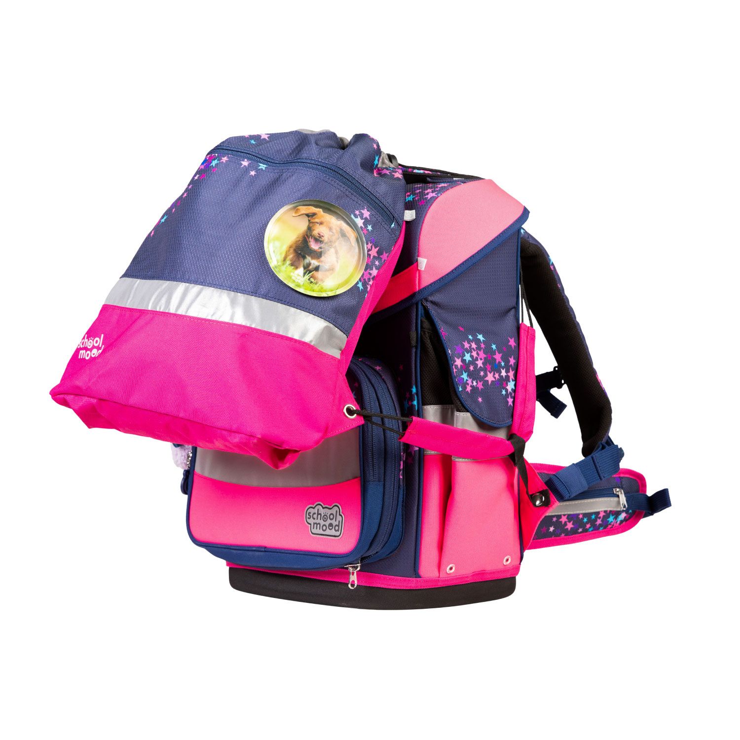 School-Mood Timeless Pro Schulranzen-Set 2025 7-tlg. Leni (Hund)