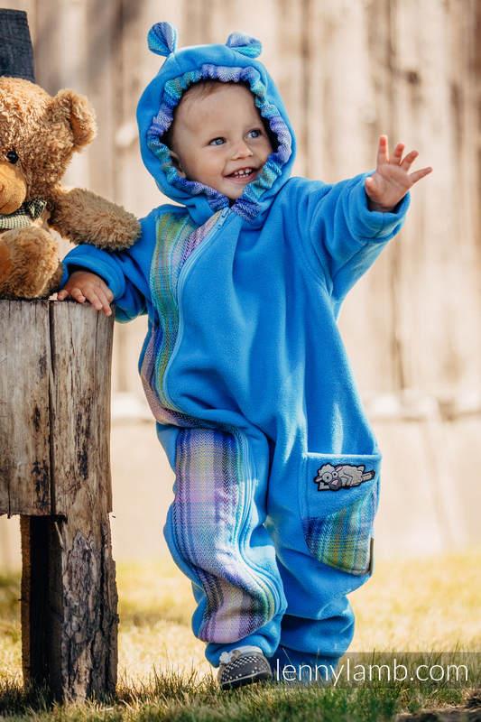 Lenny Lamb Fleeceoverall Gr. 62 Türkis mit Little Herringbone Petrea Lenny Lamb Fleeceoverall Gr. 62 Türkis mit Little Herringbone Petrea