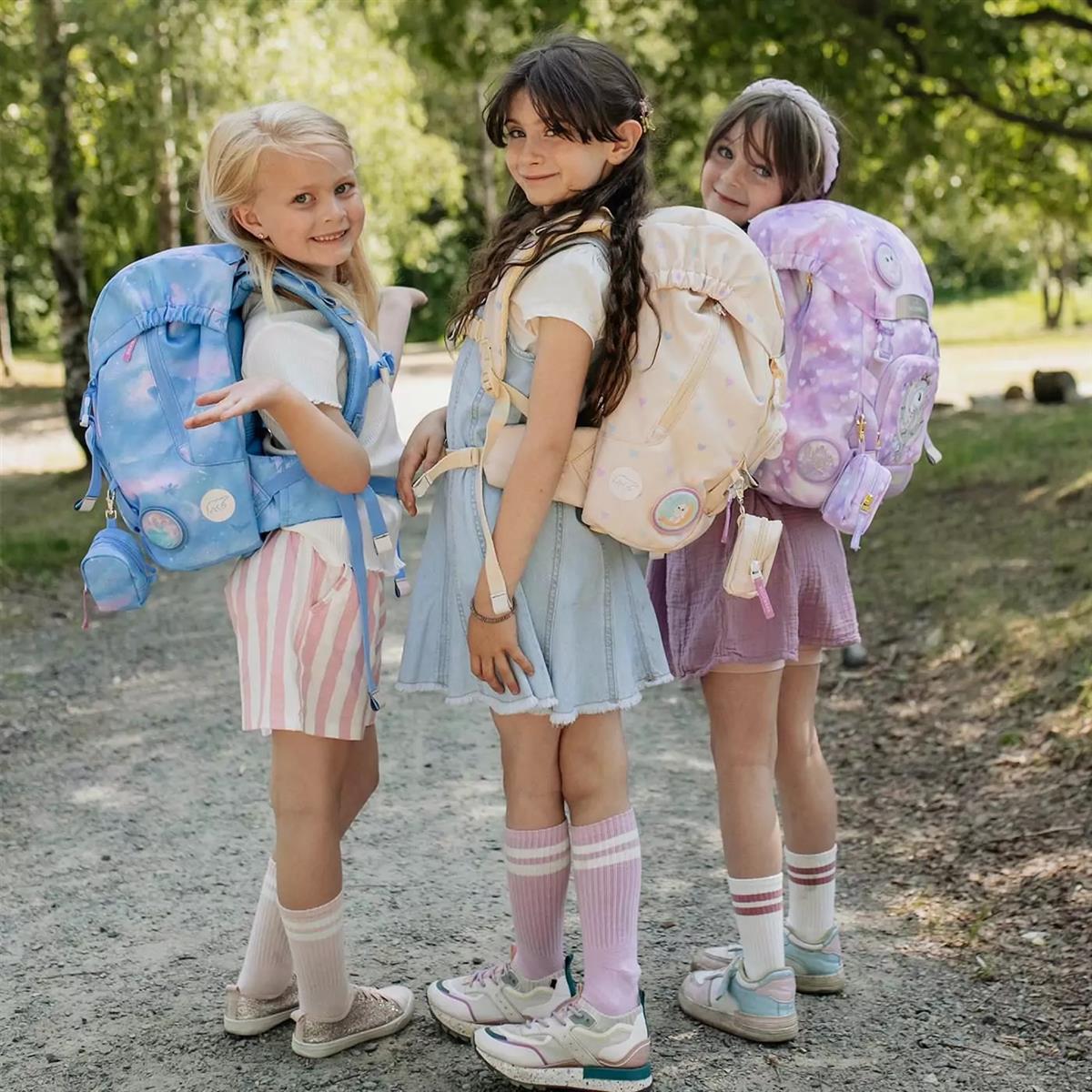 Beckmann Schulrucksack-Set Active Air FLX 6-teilig Yellow Heart