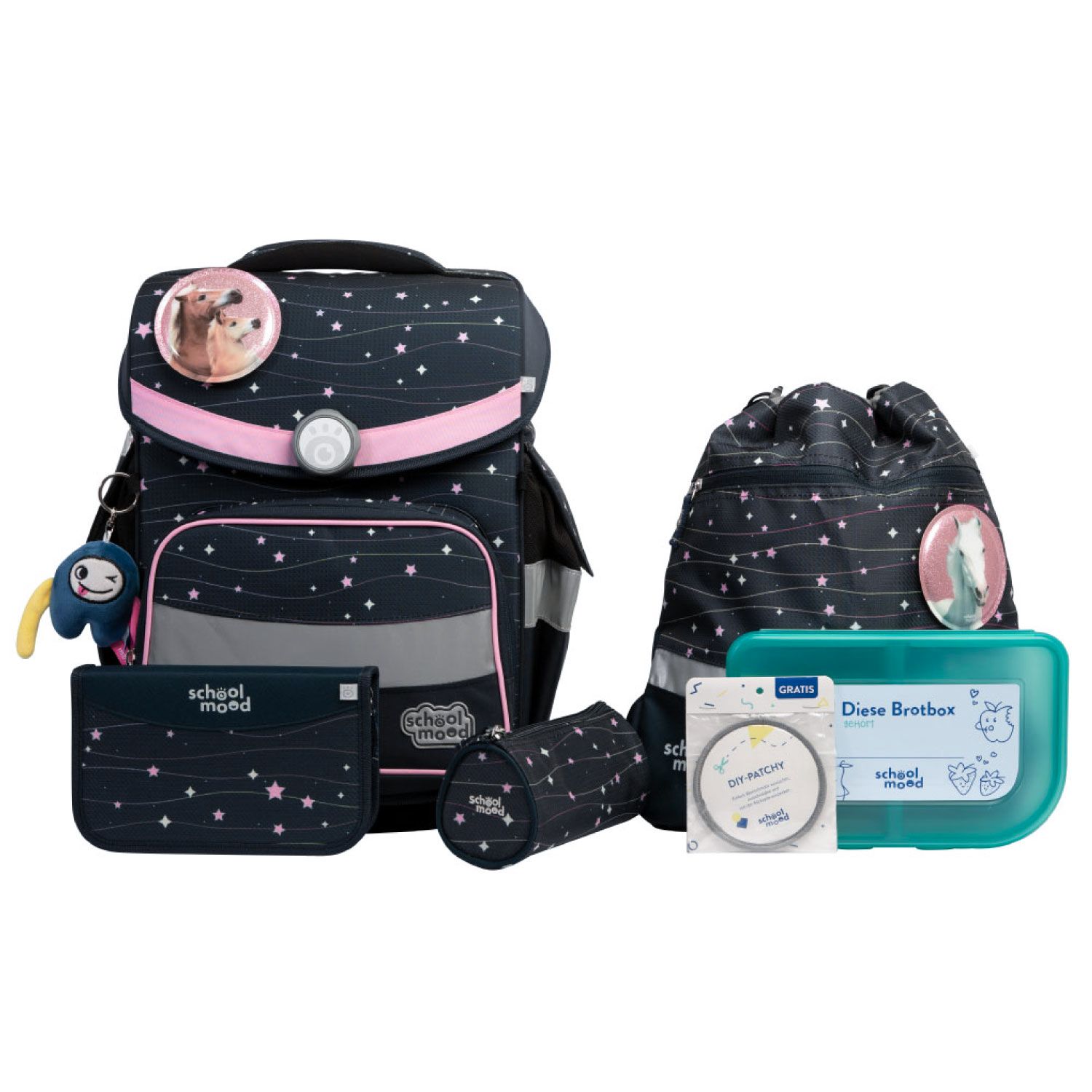 School-Mood Timeless Pro Schulranzen-Set 2025 7-tlg. Ella (Pony)