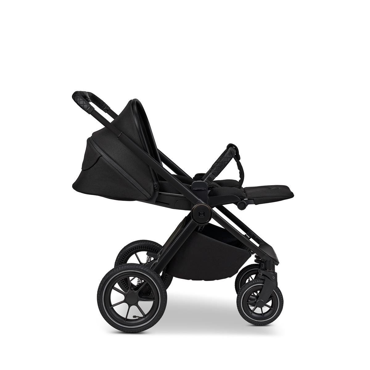 Moon PIÙ Kinderwagen SET onyx / chrome