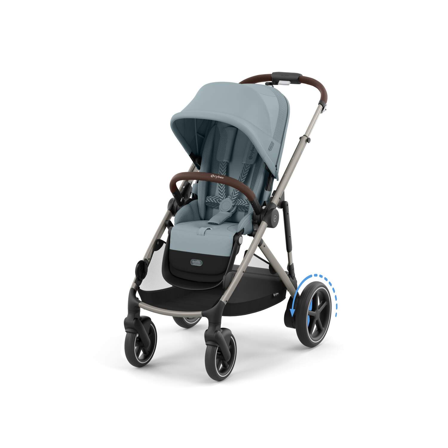 Cybex e-Gazelle S Kinderwagen Stormy Blue (Taupe Frame) Cybex e-Gazelle S Kinderwagen Stormy Blue (Taupe Frame)