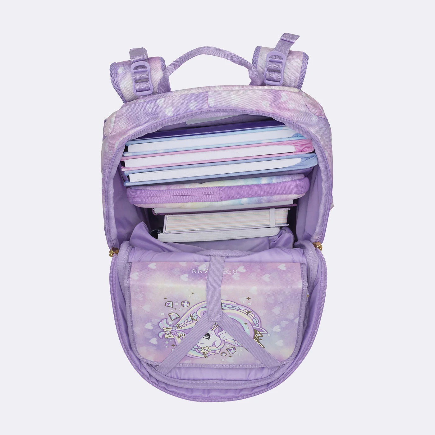 Beckmann Schulrucksack-Set Active Air FLX 6-teilig Unicorn Princess Purple Beckmann Schulrucksack-Set Active Air FLX 6-teilig Unicorn Princess Purple