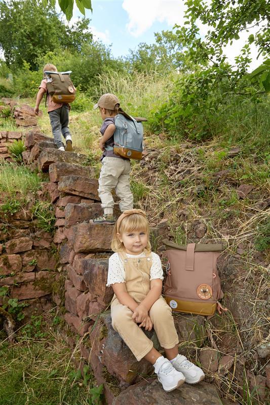 Lässig Kindergartenrucksack Rolltop Nature- Braun