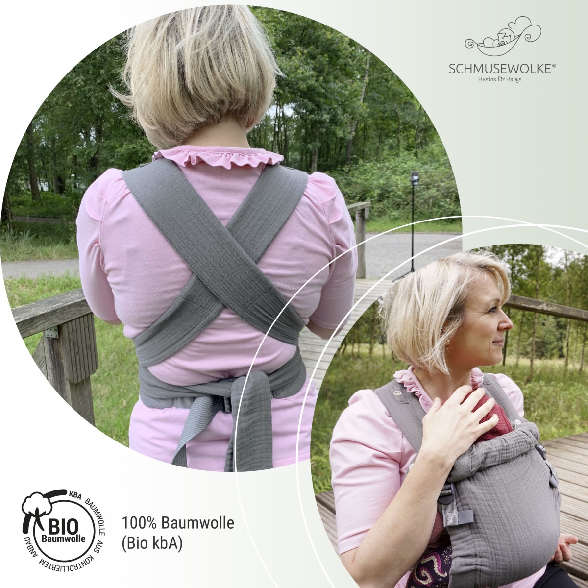 Schmusewolke Aurora Halfbuckle (50 - 86 cm / 12 Kilo) Silvergrey Schmusewolke Aurora Halfbuckle (50 - 86 cm / 12 Kilo) Silvergrey