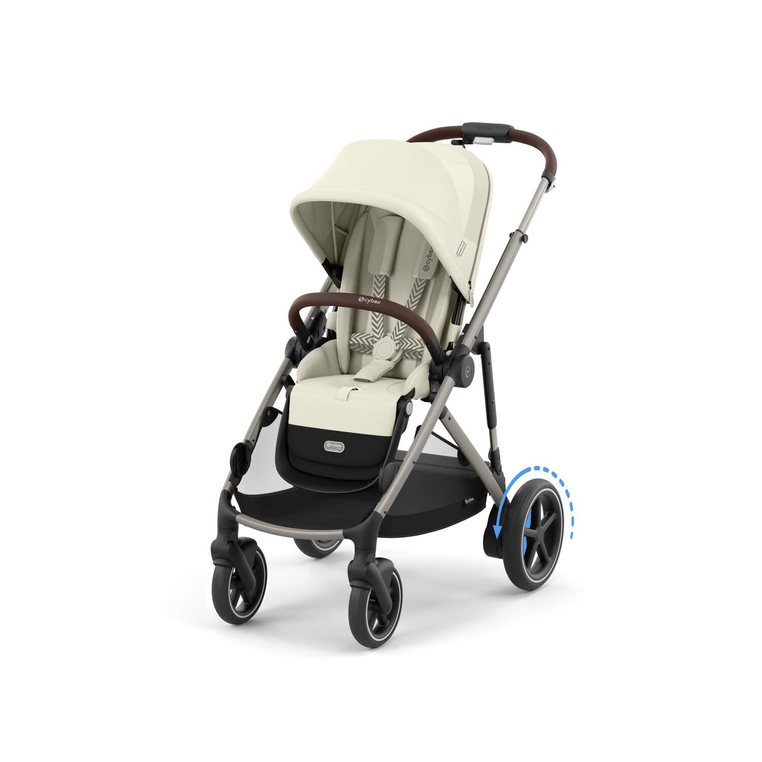 Cybex e-Gazelle S Kinderwagen Seashell Beige (Taupe Frame) Cybex e-Gazelle S Kinderwagen Seashell Beige (Taupe Frame)
