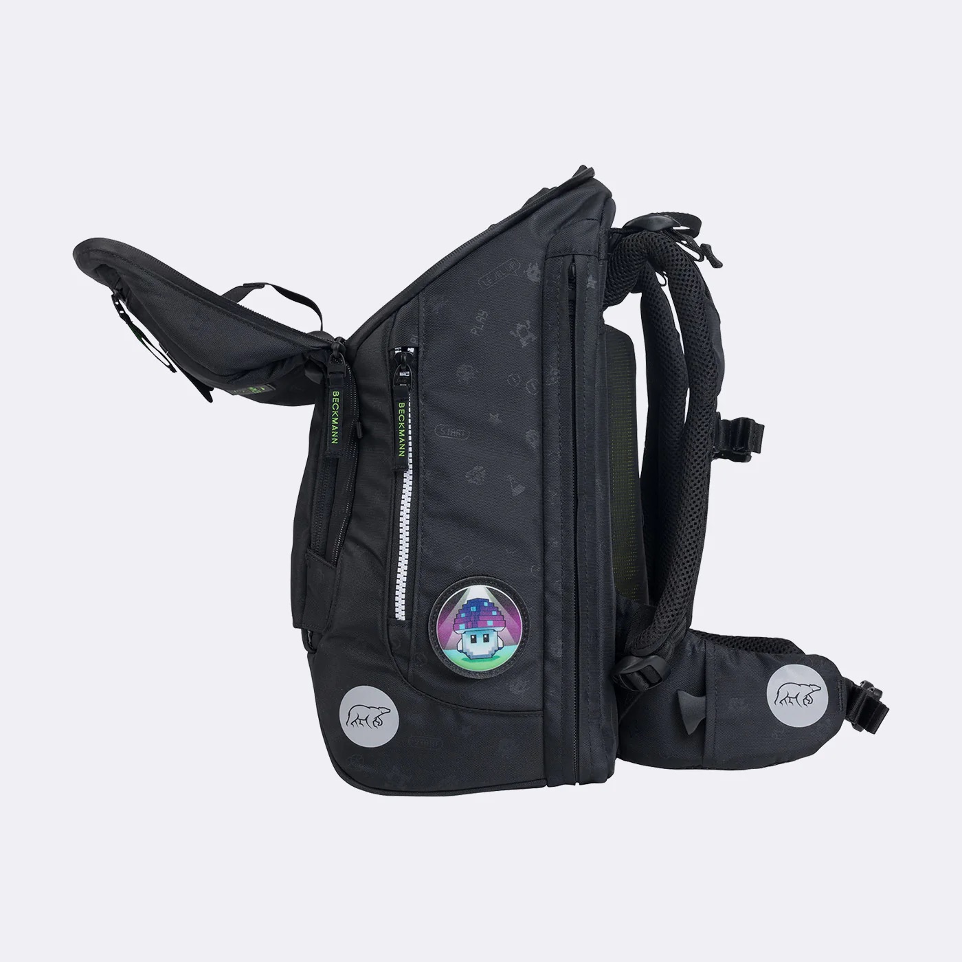 Beckmann Schulrucksack-Set Active Air FLX 6-teilig Pixel