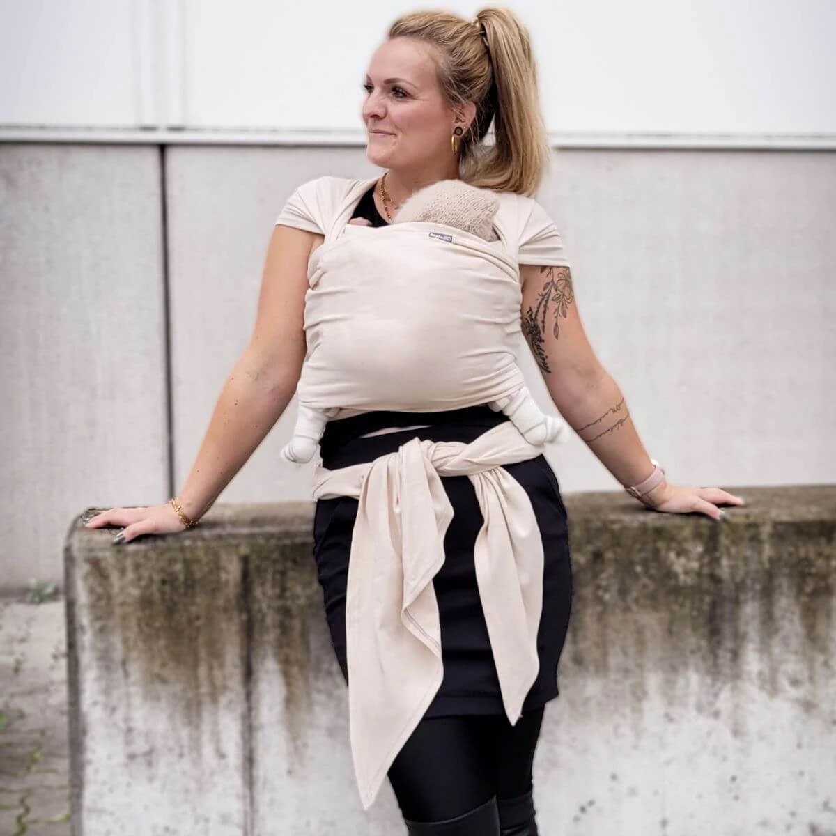 Hoppediz elastisches Tragetuch Creme Hoppediz elastisches Tragetuch Creme