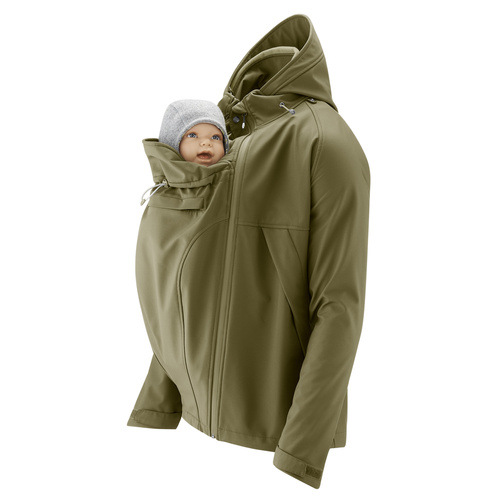 mamalila Softshell-Tragejacke für Männer Allrounder khaki S