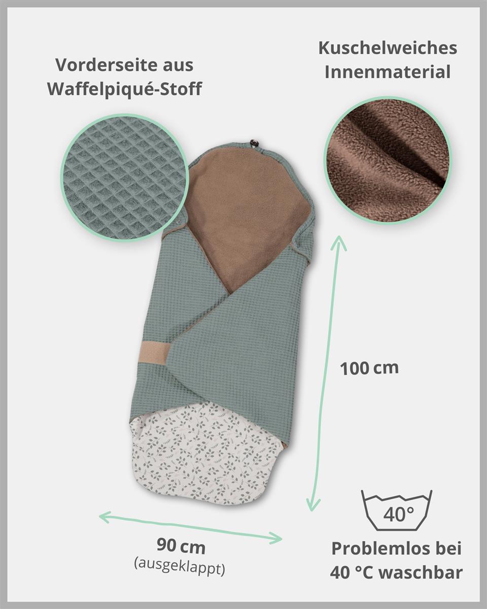 Ullenboom Einschlagdecke Ganzjährig FLORAL GRÜN Ullenboom Einschlagdecke Ganzjährig FLORAL GRÜN