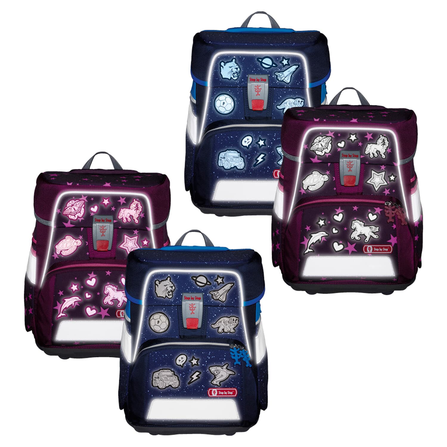 Step by Step Reflektierendes Sticker-Set Silber