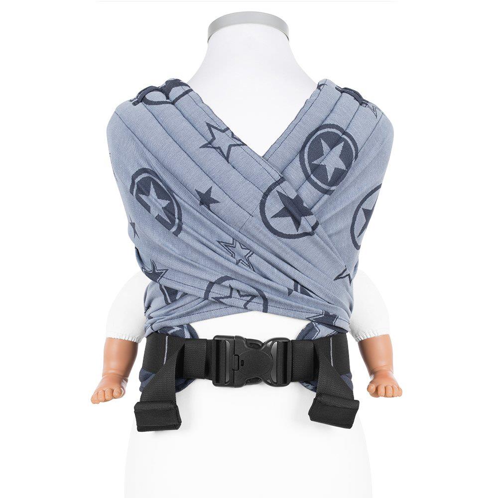 Fidella® Tragehilfe Half-Buckle FlyClick Outer Space blue Toddlersize (Größe 74 - 104 cm)