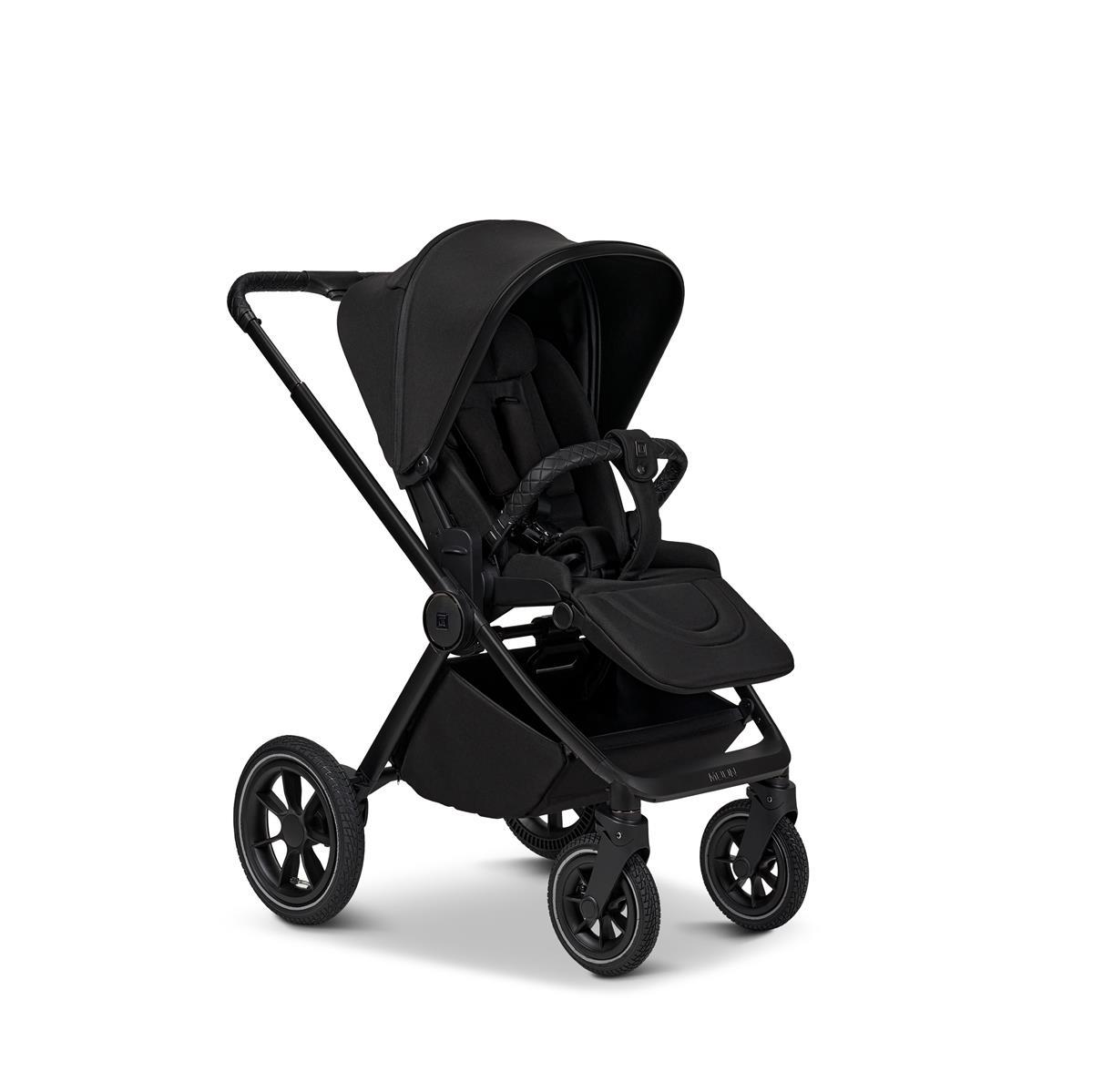 Moon PIÙ Kinderwagen SET onyx / chrome