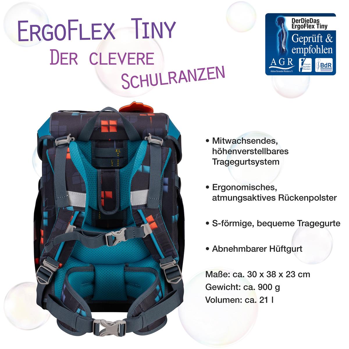 Der Die Das Schulranzen-Set Ergoflex Tiny 5 tlg. Ninja Fighter