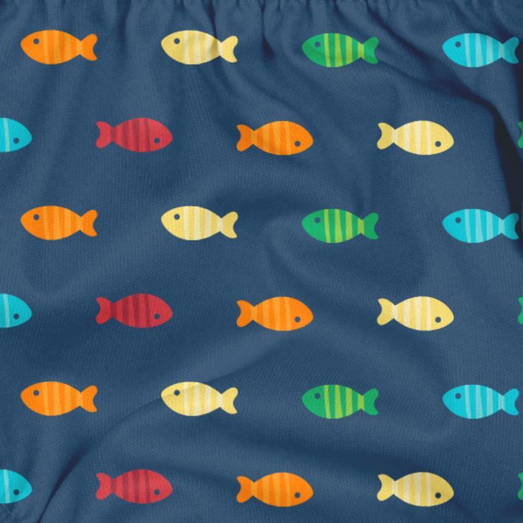 green sprouts Sonnenhut 2-4 Jahre UV50+ Navy Fish Geo