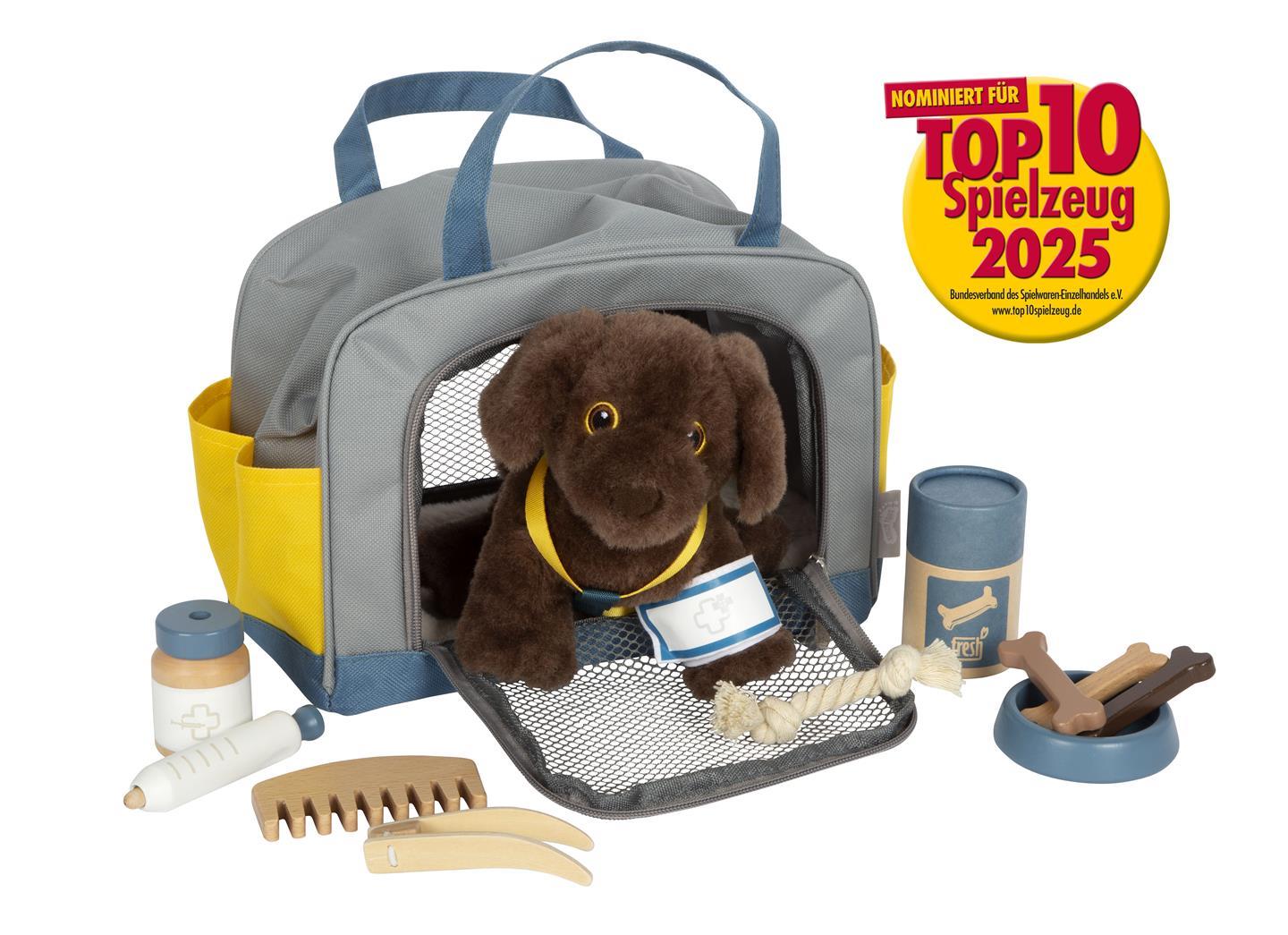 small foot Hund mit Tasche und Pflege-Set braun small foot Hund mit Tasche und Pflege-Set braun
