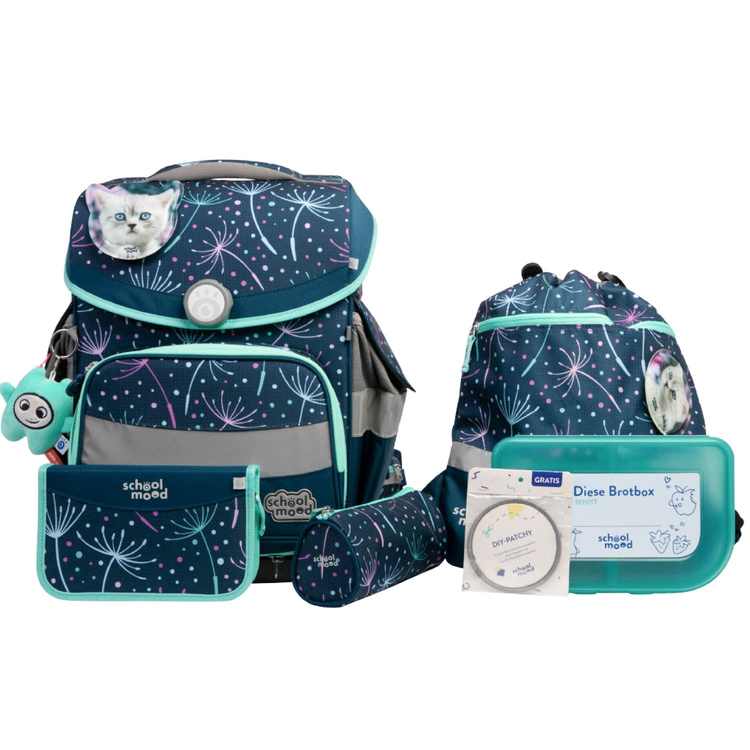 School-Mood Timeless Pro Schulranzen-Set 2025 7-tlg. Lina (Kätzchen) School-Mood Timeless Pro Schulranzen-Set 2025 7-tlg. Lina (Kätzchen)