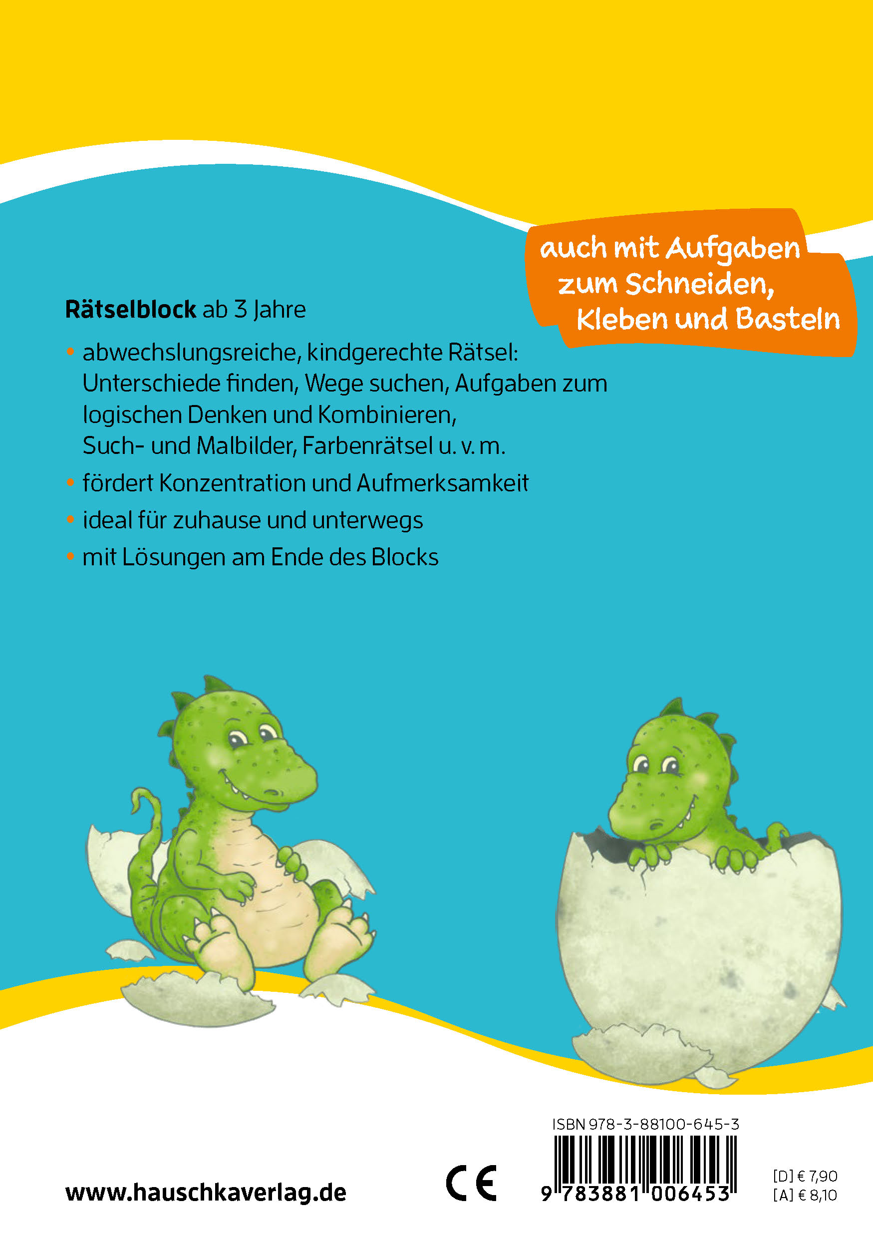Hauschka Kunterbunte Rätselblöcke ab 3 Jahre, Band 2
