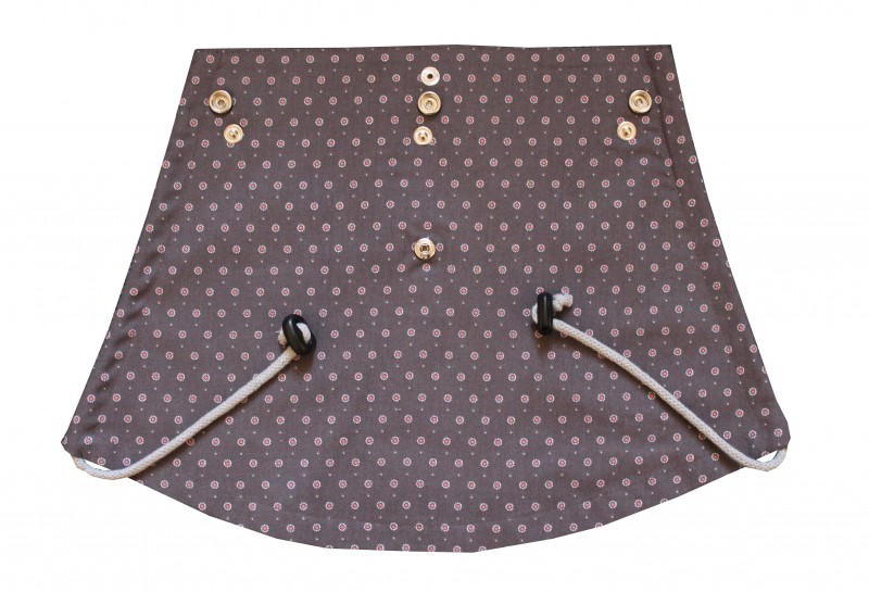 JoNo Mei Tai Zusatzkopfstützen - Graubraun mit zarten Blüten