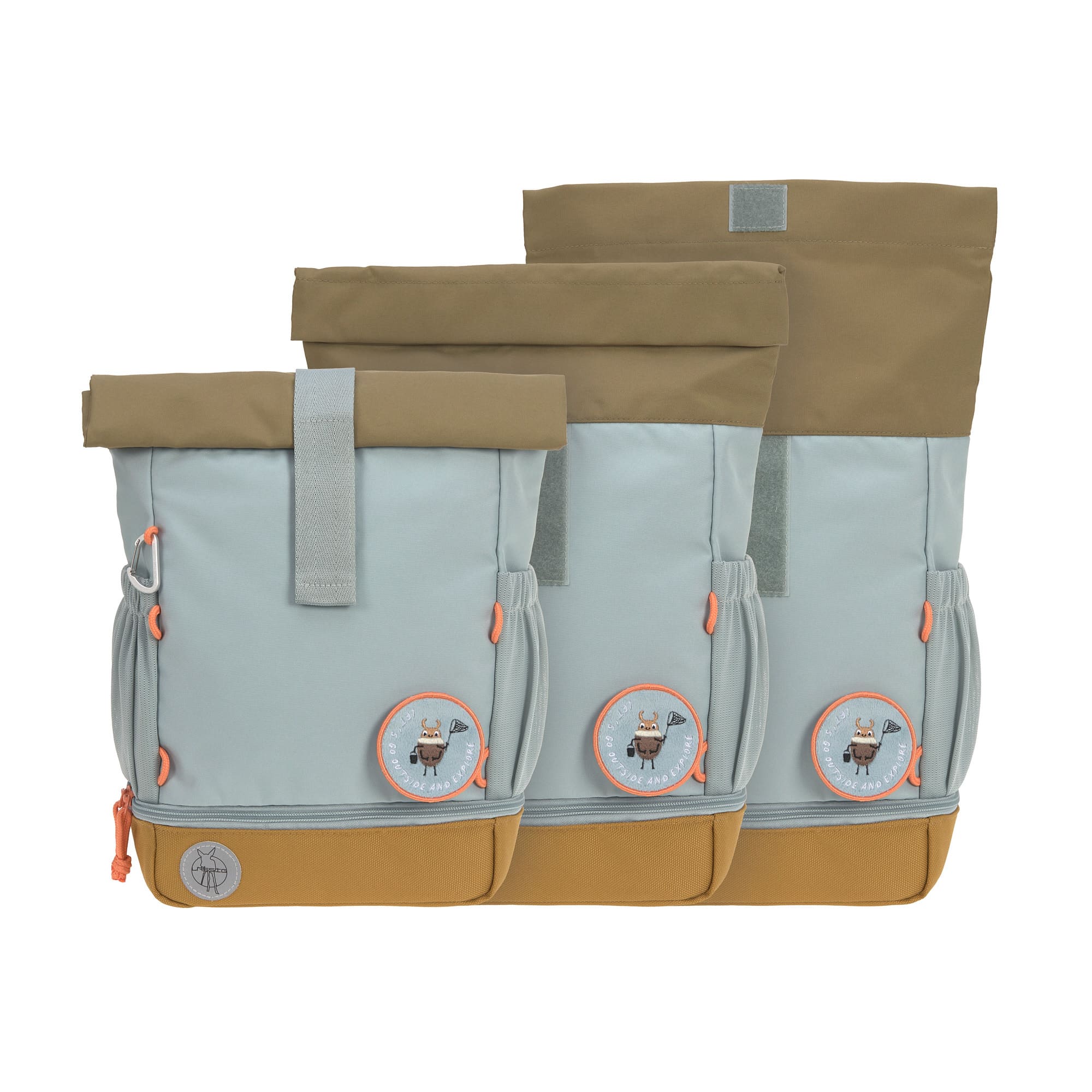Lässig Kindergartenrucksack Rolltop Nature- Hellblau