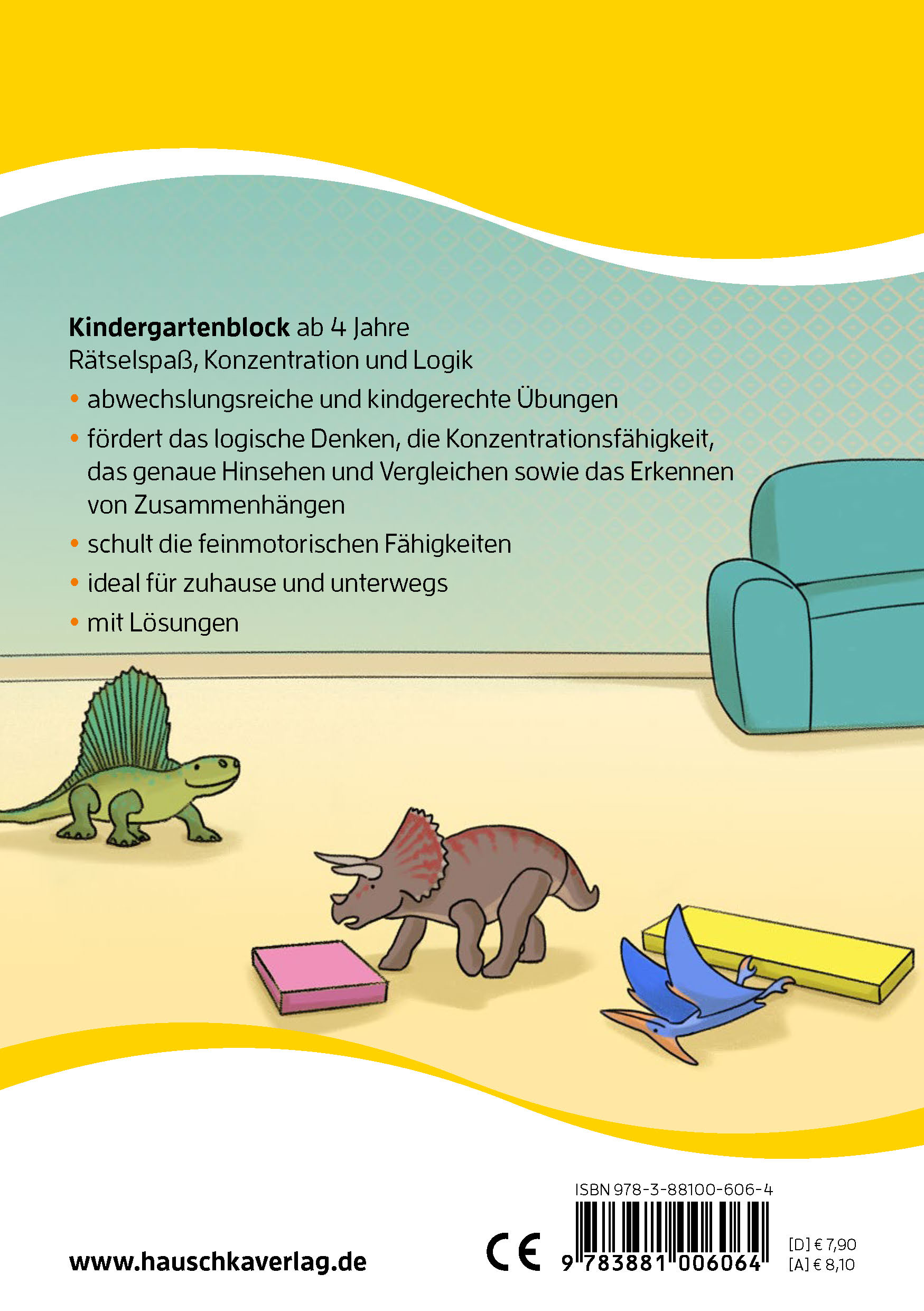 Hauschkaverlag Kindergartenblock ab 4 Jahre Rätselspaß, Konzentration und Logik