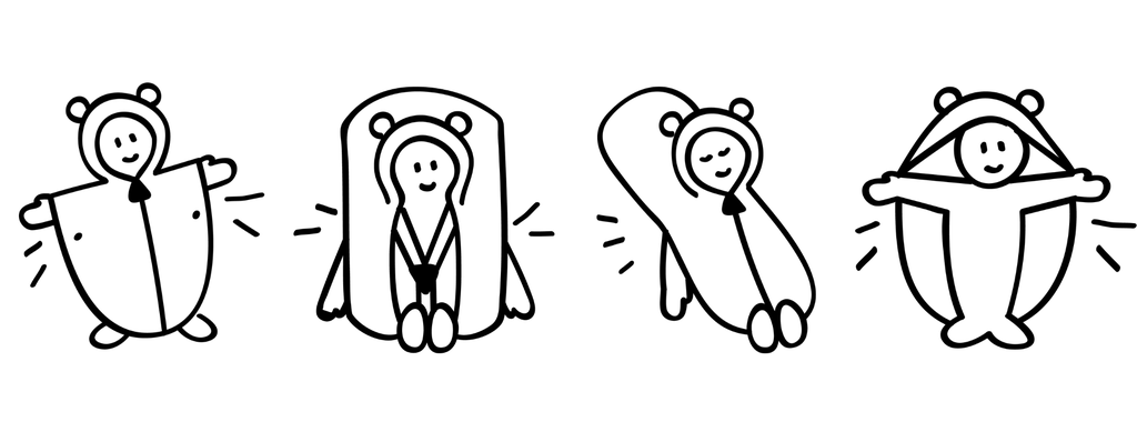 Patulove Poncho Bear S Patulove Poncho Bear S