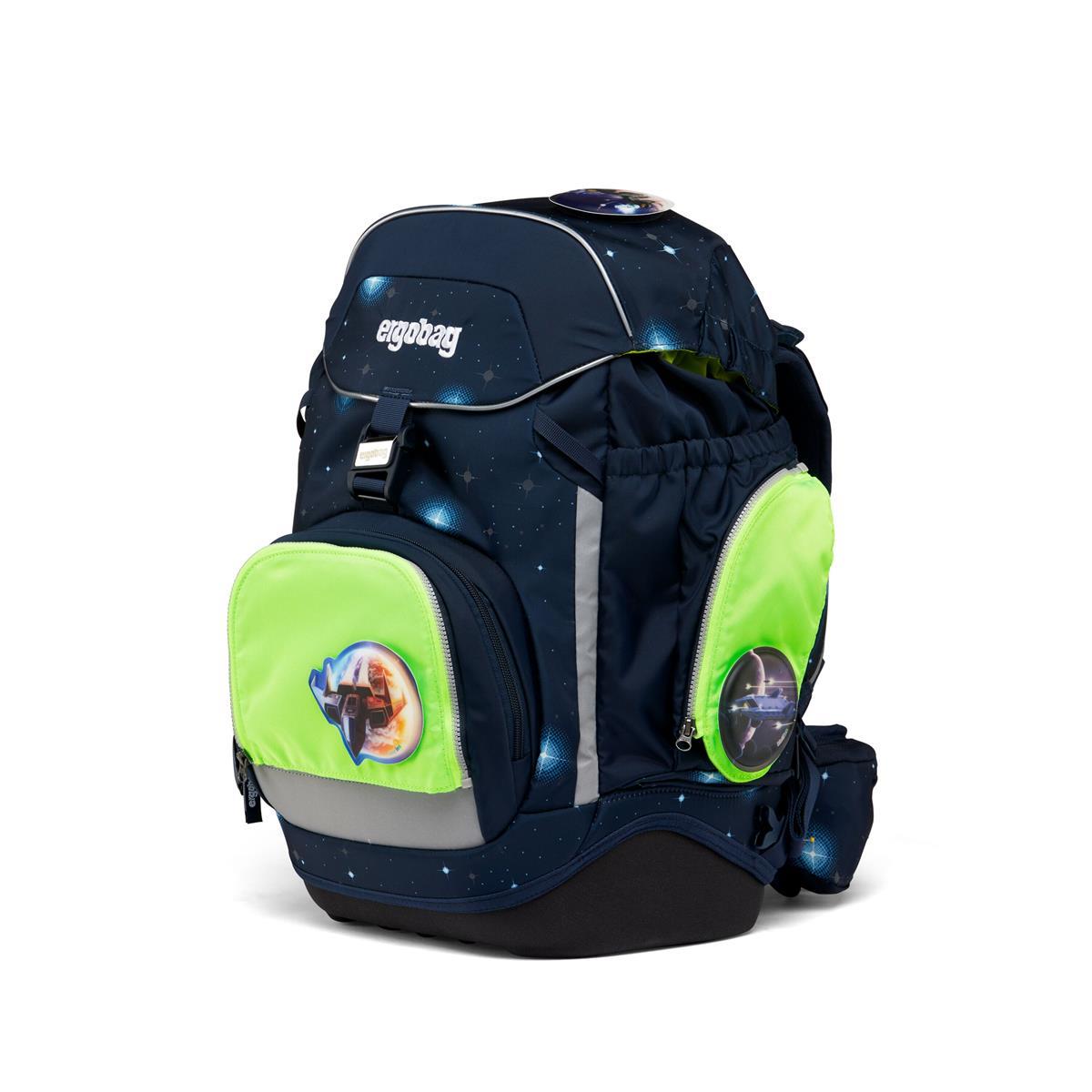 ergobag Fluo LED Zip Set Seitentaschen Grün