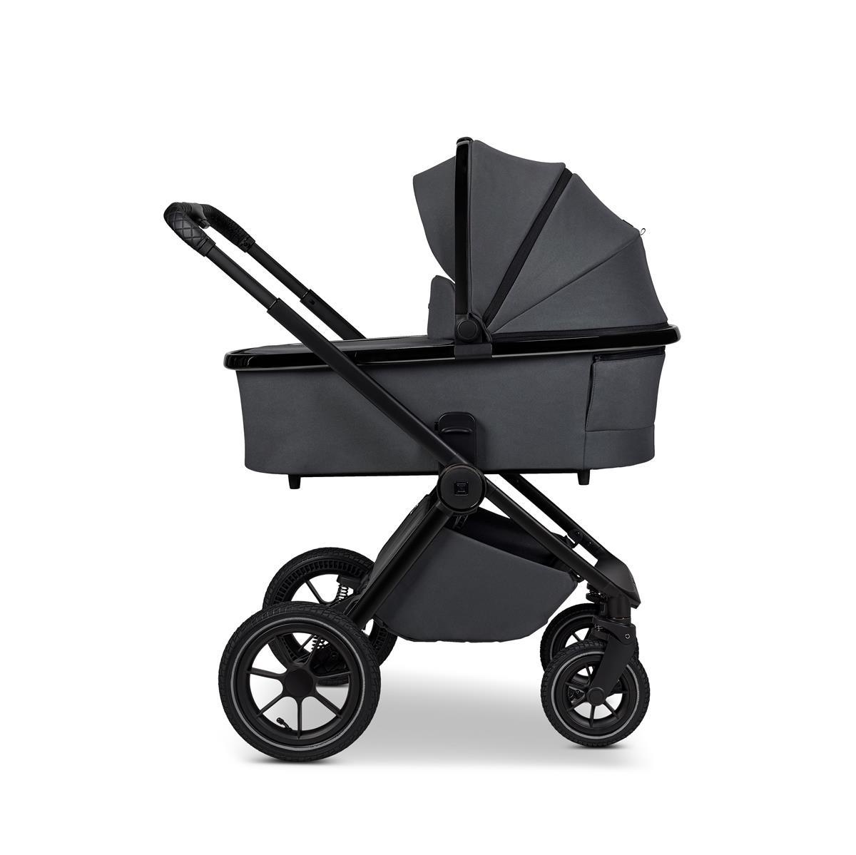 Moon PIÙ Kinderwagen SET anthra / matt