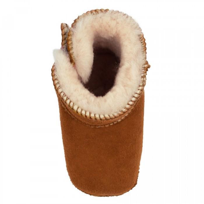 Heitmann Felle Lammfellschuhe Camel mit Klettverschluss 20/21 Heitmann Felle Lammfellschuhe Camel mit Klettverschluss 20/21