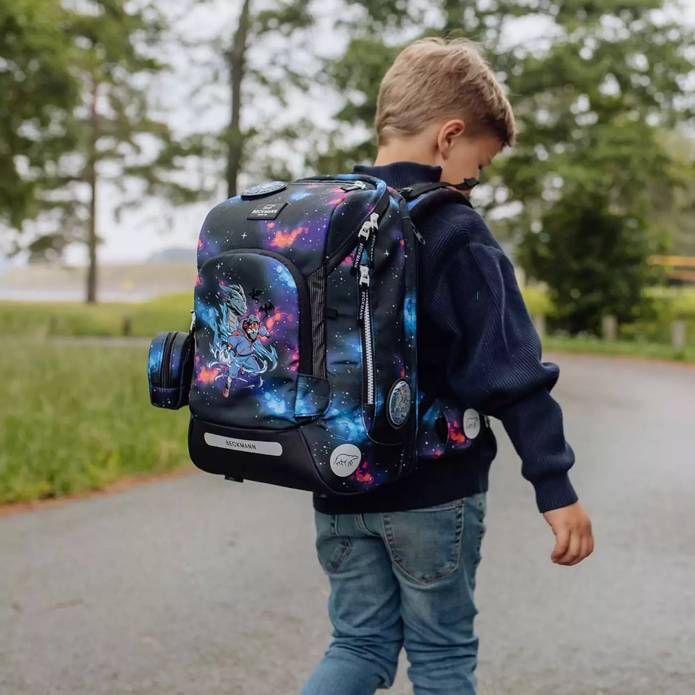 Beckmann Schulrucksack-Set Active Air FLX 6-teilig Ninja Elements