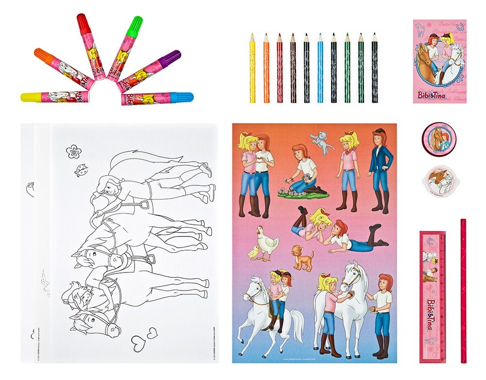 Undercover Mal- und Schreibturm Bibi & Tina 35-teilig