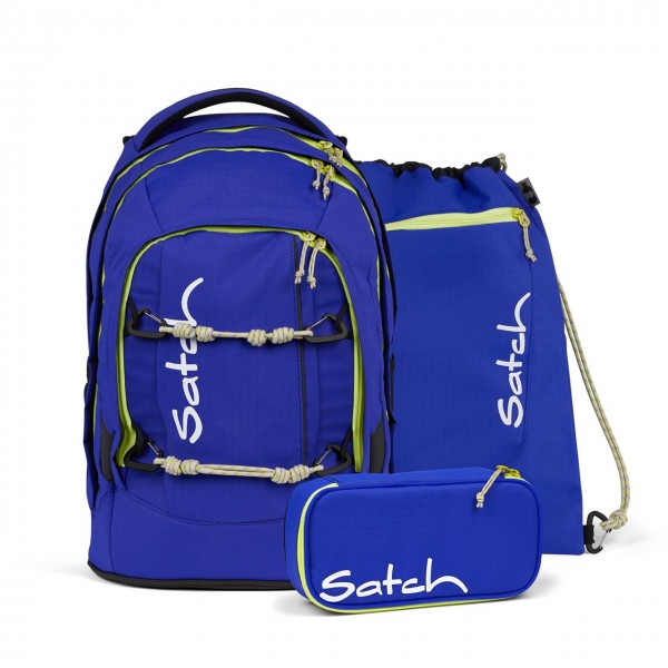 satch Pack Schulrucksack Blue Climber SET