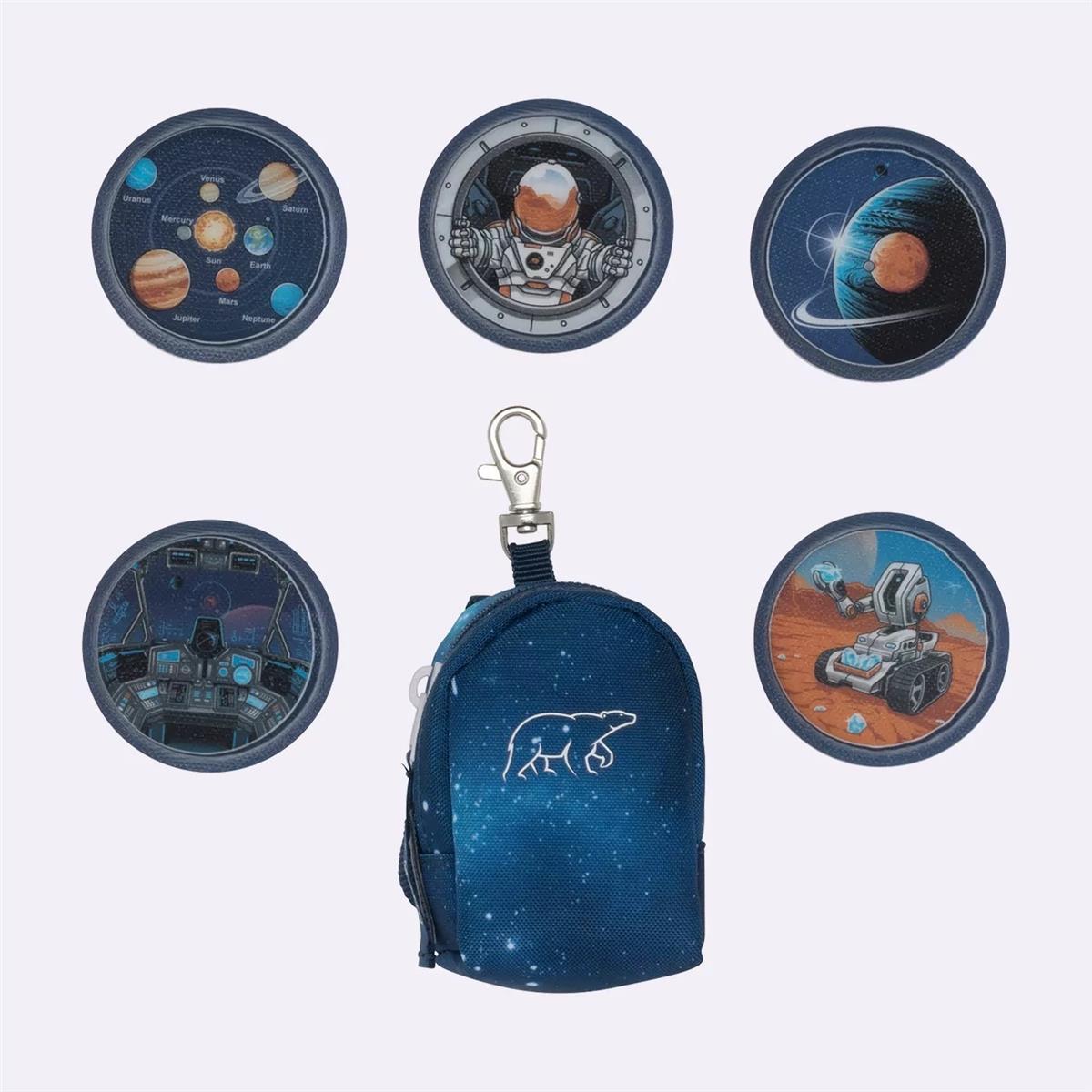 Beckmann Mini Rucksack mit Buttons (Klettis) Set Space Mission Beckmann Mini Rucksack mit Buttons (Klettis) Set Space Mission
