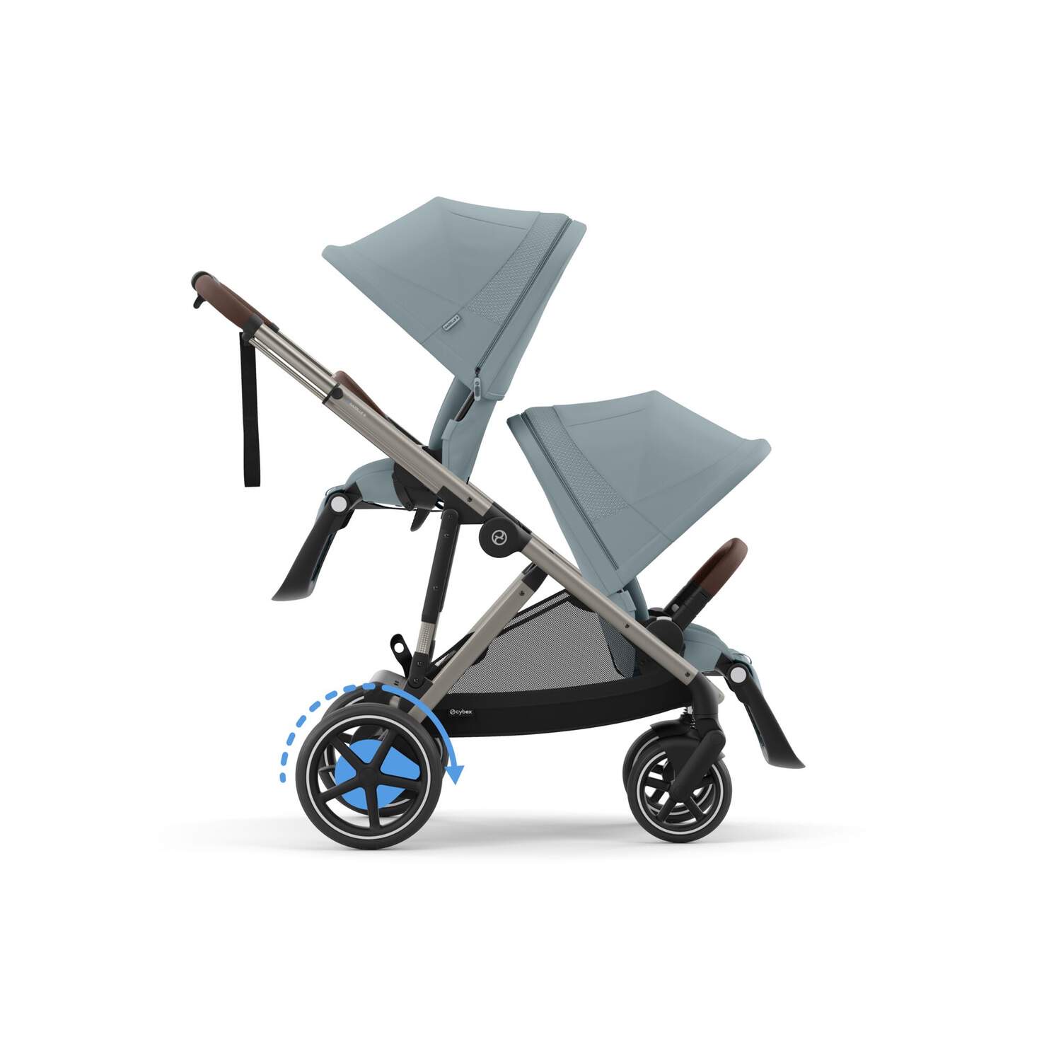 Cybex e-Gazelle S Kinderwagen Cybex e-Gazelle S Kinderwagen Stormy Blue (Taupe Frame)
