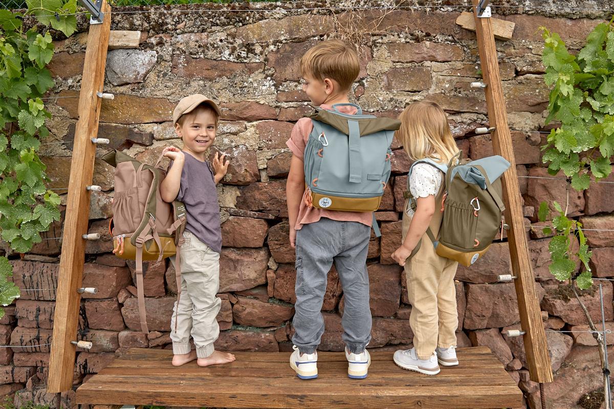 Lässig Kindergartenrucksack Rolltop Nature- Braun