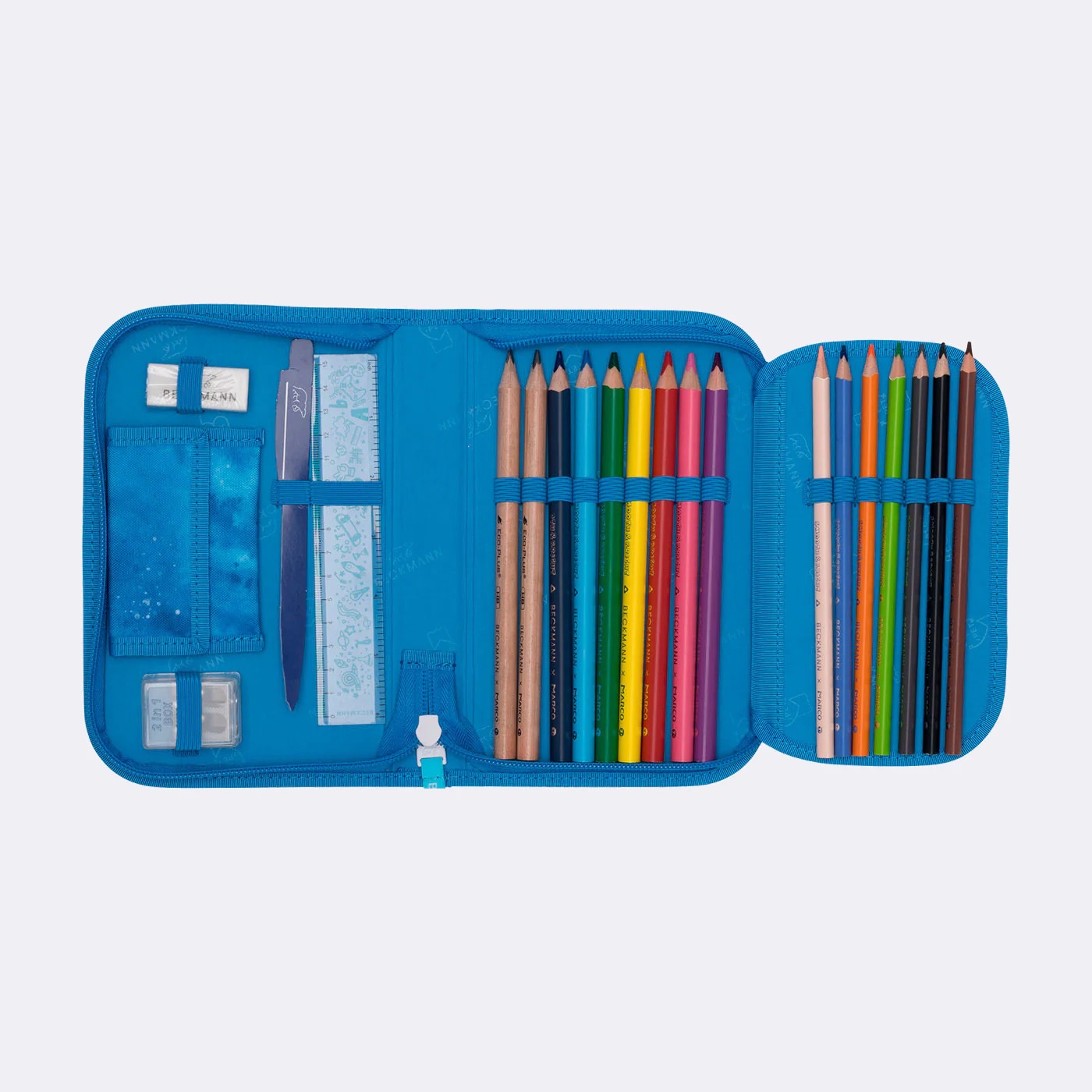 Beckmann Schulrucksack-Set Active Air FLX 6-teilig Ocean