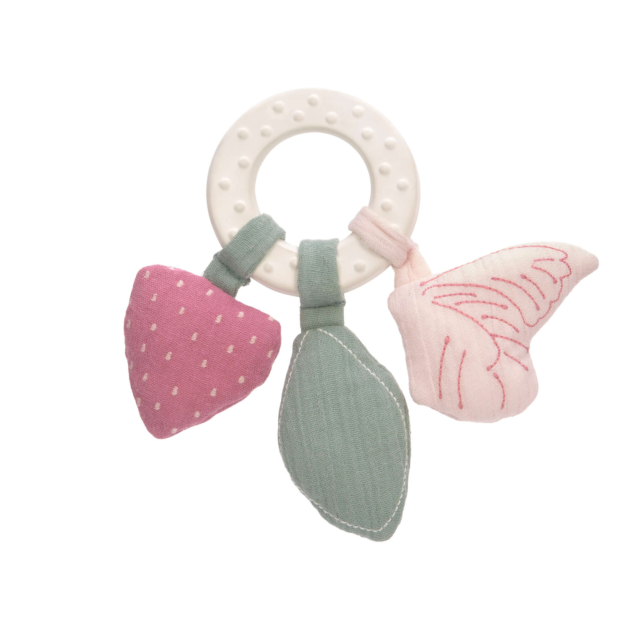 Lässig Teether "Ring" Natural Rubber Butterfly