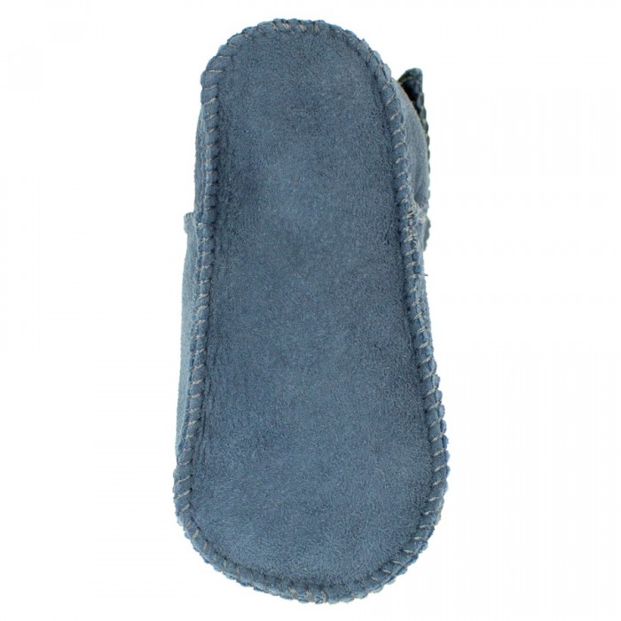 Heitmannfelle - Lammfellschuhe anthrazit mit Klettverschluss 20/21