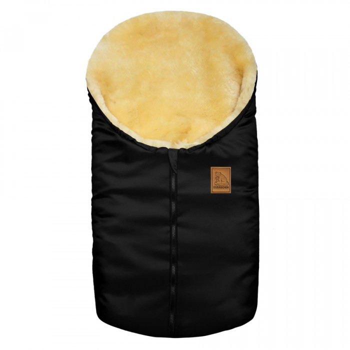 Heitmann Felle - Kleine Lammfellfußsäcke Serie “Eisbärchen” - schwarz