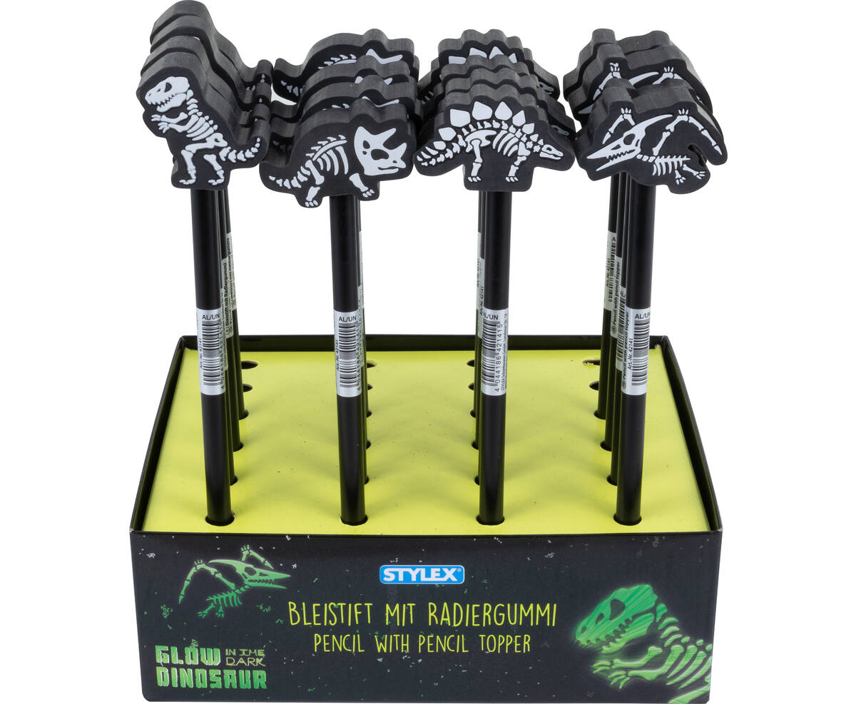 Stylex Bleistifte mit Radiergummi-Topper, Dino Pterodactylus Flugsaurier