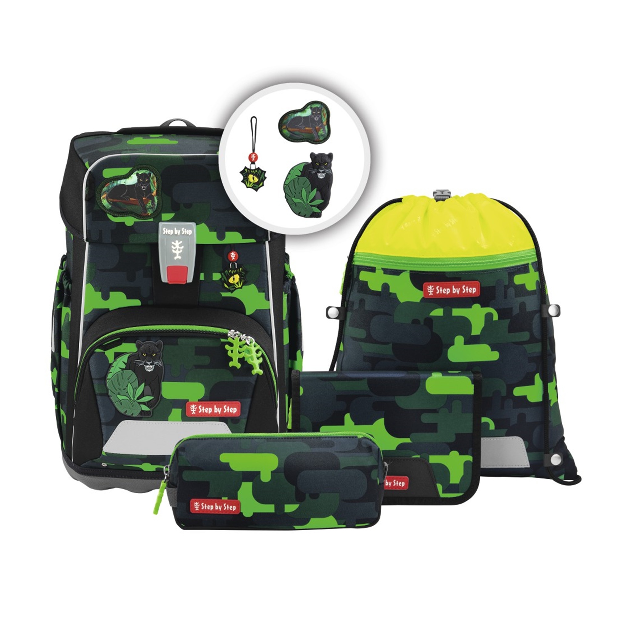 Step by Step Giant Schulranzen-Set 5-tlg. Black Cat Chiko