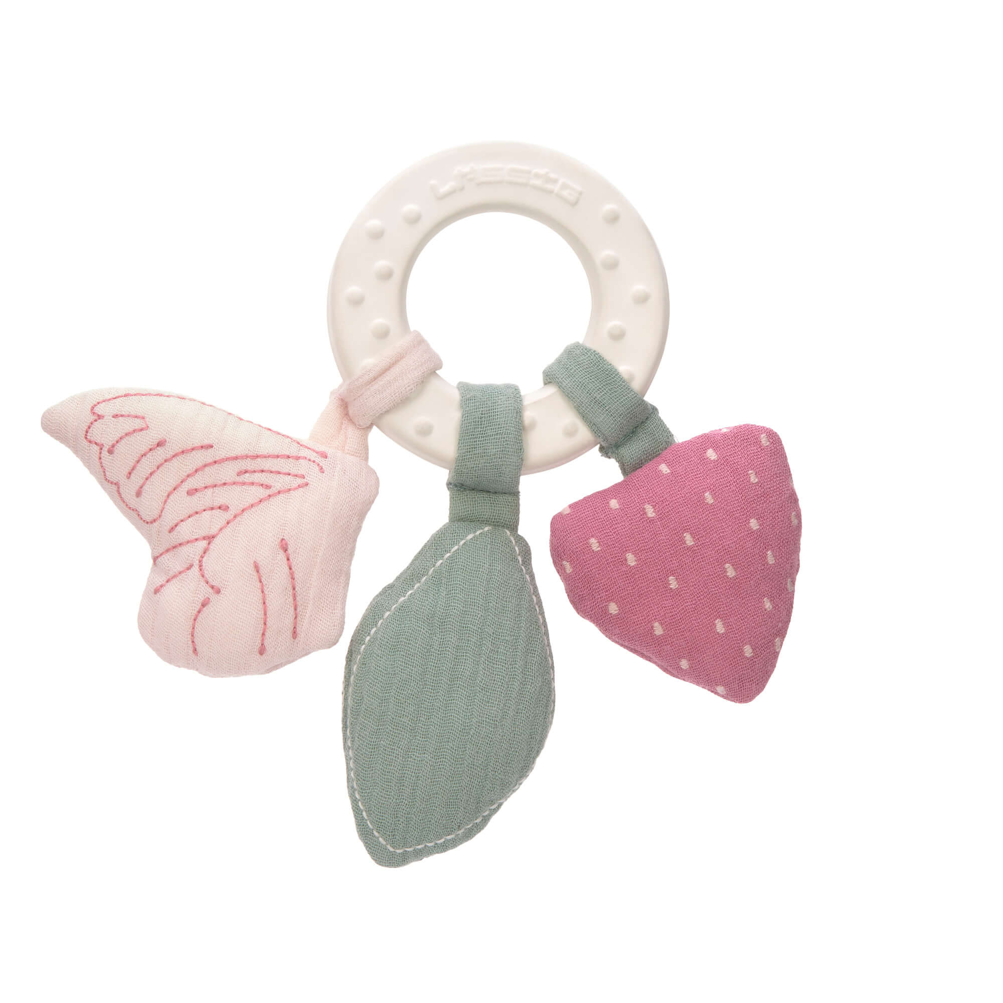 Lässig Teether "Ring" Natural Rubber Butterfly