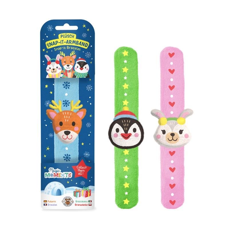 Trendhaus Plüsch Schnapparmband Rentier